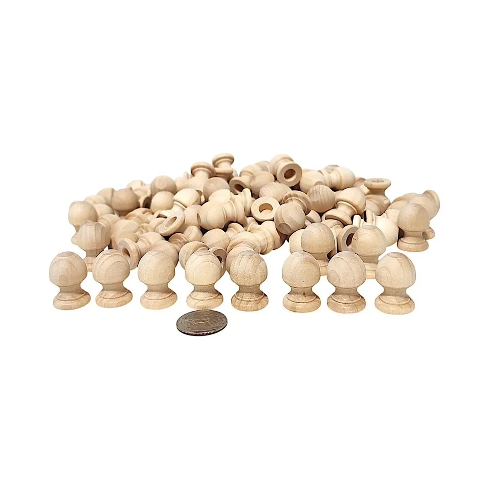 Sova Enterprises #24660 Paintable Unfinished Wood Dowel Cap 98 pcs Single Hole